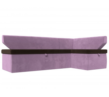 Кухонный угловой диван Омура правый угол, Микровельвет, Модель 113224