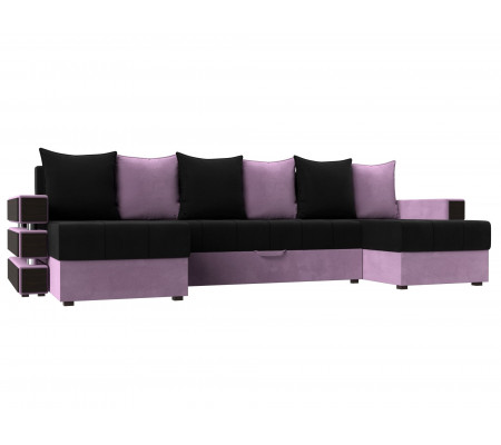 П-образный диван Венеция, Микровельвет, Модель 108467