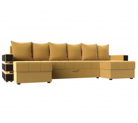 П-образный диван Венеция, Микровельвет, Модель 108459