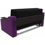 Прямой диван аккордеон Сенатор 160 черный\фиолетовый