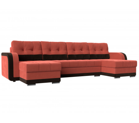 П-образный диван Марсель, Микровельвет, Модель 110018