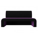 Кухонный прямой диван Кармен Фиолетовый\Черный