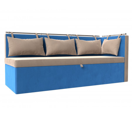 Кухонный диван Метро с углом справа, Велюр, Модель 105029