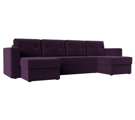 П-образный диван Принстон, Велюр, Модель 110858