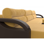 П-образный диван Форсайт, Микровельвет, Экокожа, Модель 111751