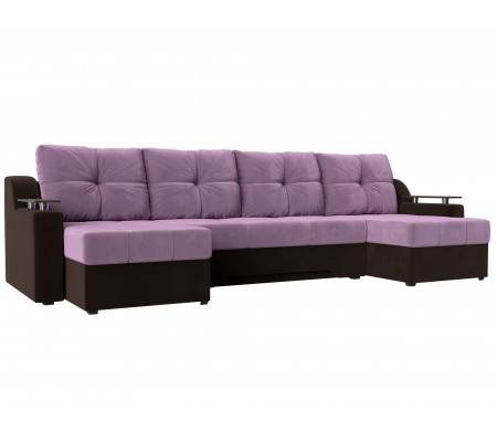П-образный диван Сенатор, Микровельвет, Модель 112413
