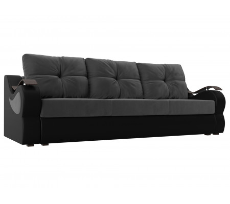 Прямой диван Меркурий еврокнижка, Велюр, Экокожа, Модель 111366