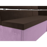 Кухонный угловой диван Классик правый угол, Микровельвет, Модель 114386