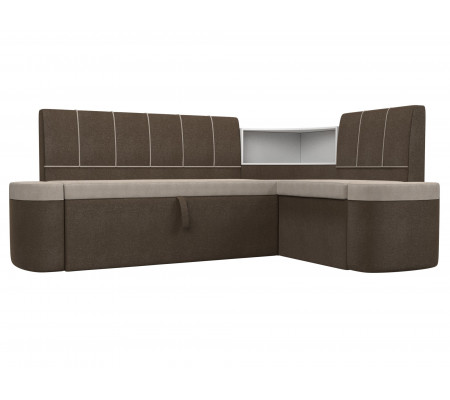 Кухонный угловой диван Тефида правый угол, Рогожка, Модель 107528