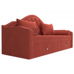 Прямой диван софа Сойер, Микровельвет, модель 109451