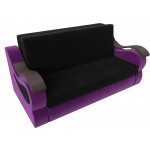 Прямой диван Меркурий 140 черный\фиолетовый