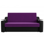 Прямой диван аккордеон Сенатор 140 Фиолетовый\Черный