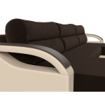 П-образный диван Форсайт, Микровельвет, Экокожа, Модель 111732