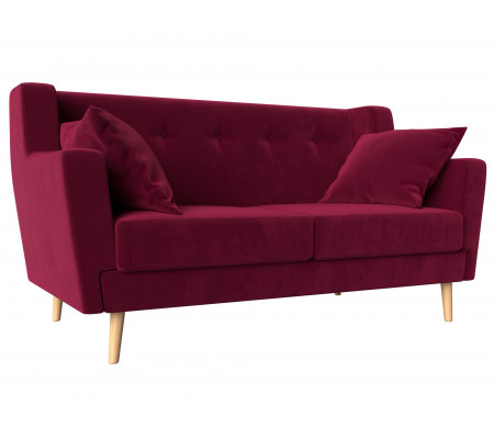 Прямой диван Брайтон 2, Микровельвет, Модель 112516