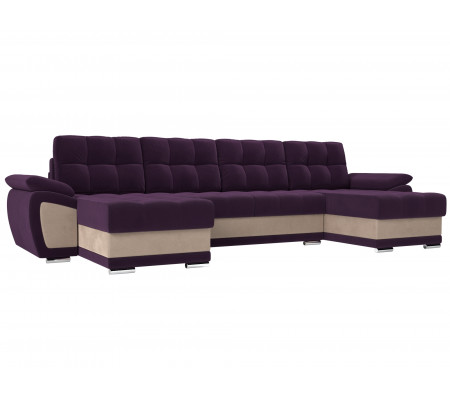 П-образный диван Нэстор, Велюр, Модель 109920