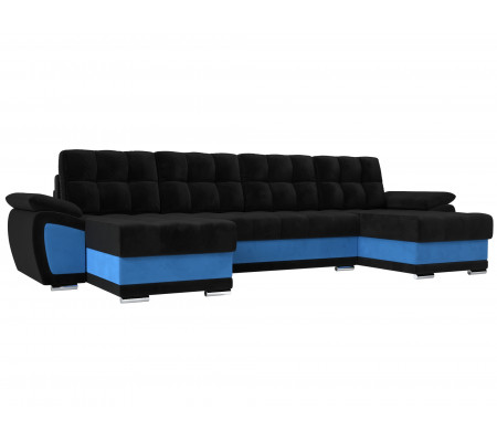 П-образный диван Нэстор, Велюр, Модель 31531