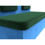 Кухонный прямой диван Маккон 2-х местный зеленый\Голубой