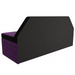 Кухонный прямой диван Дуглас черный\фиолетовый