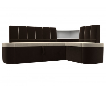 Кухонный угловой диван Тефида правый угол, Микровельвет, Модель 107518