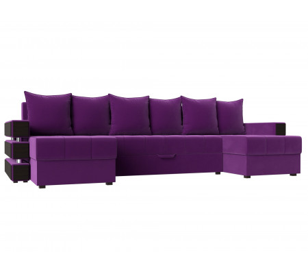 П-образный диван Венеция, Микровельвет, Модель 100048