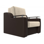 Кресло-кровать Сенатор бежевый\коричневый