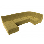 П-образный модульный диван Холидей, Микровельвет, Модель 112678