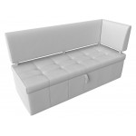 Кухонный прямой диван Стоун с углом правый, Экокожа, Модель 115950