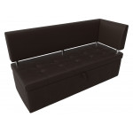 Кухонный прямой диван Стоун с углом правый, Экокожа, Модель 115951