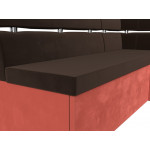 Кухонный угловой диван Классик правый угол, Микровельвет, Модель 114385