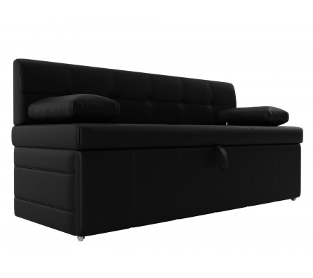 Кухонный прямой диван Лео, Экокожа, Модель 28655