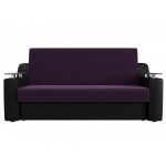 Прямой диван аккордеон Сенатор 160 Фиолетовый\Черный