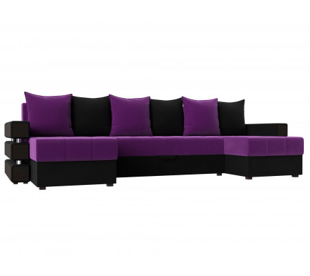 П-образный диван Венеция, Микровельвет, Модель 100049