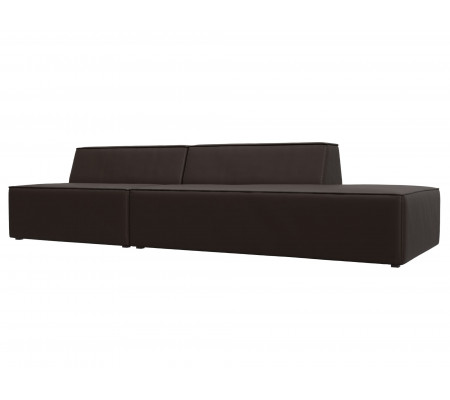 Прямой модульный диван Монс Модерн правый, Экокожа, Модель 119497