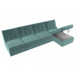 Угловой модульный диван Холидей бирюзовый