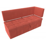 Кухонный прямой диван Стоун с углом правый, Микровельвет, Модель 115938