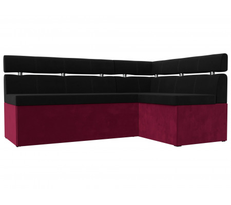 Кухонный угловой диван Классик правый угол, Микровельвет, Модель 114388