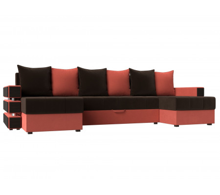 П-образный диван Венеция, Микровельвет, Модель 108465