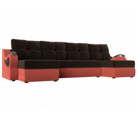 П-образный диван Меркурий, Микровельвет, Модель 111418