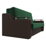 Прямой диван аккордеон Сенатор 160 зеленый\коричневый