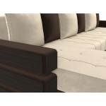 П-образный диван Венеция бежевый\коричневый