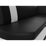 Кухонный угловой диван Токио Черный\Белый
