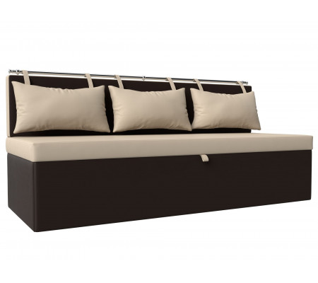 Кухонный прямой диван Метро, Экокожа, Модель 28568