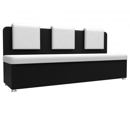 Кухонный прямой диван Маккон 3-х местный, Экокожа, Модель 101390