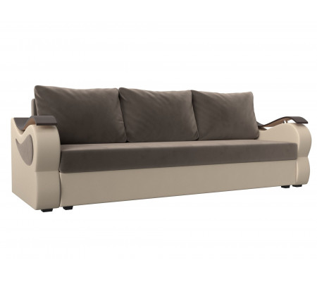 Прямой диван Меркурий лайт, Велюр, Экокожа, Модель 112919