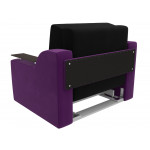 Прямой диван аккордеон Сенатор 120 черный\фиолетовый