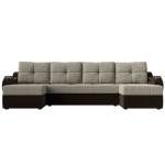П-образный диван Меркурий, Рогожка, Микровельвет, Модель 111413