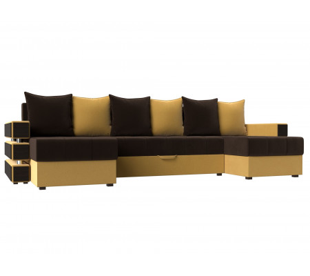 П-образный диван Венеция, Микровельвет, Модель 108463
