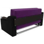 Прямой диван аккордеон Сенатор 160 Фиолетовый\Черный