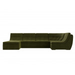 П-образный модульный диван Холидей Зеленый