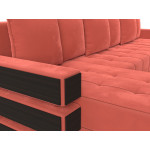 П-образный диван Венеция, Микровельвет, модель 108460